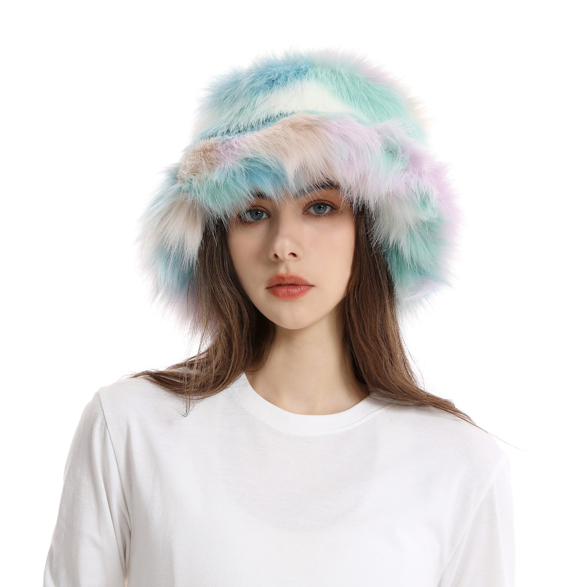 Women’s Warm Plush Bucket Hat - Cozy Winter Style