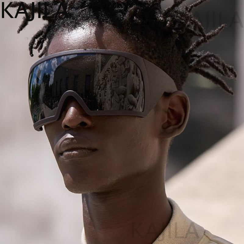 Punk Shield Sunglasses - Oversized Unisex Frames