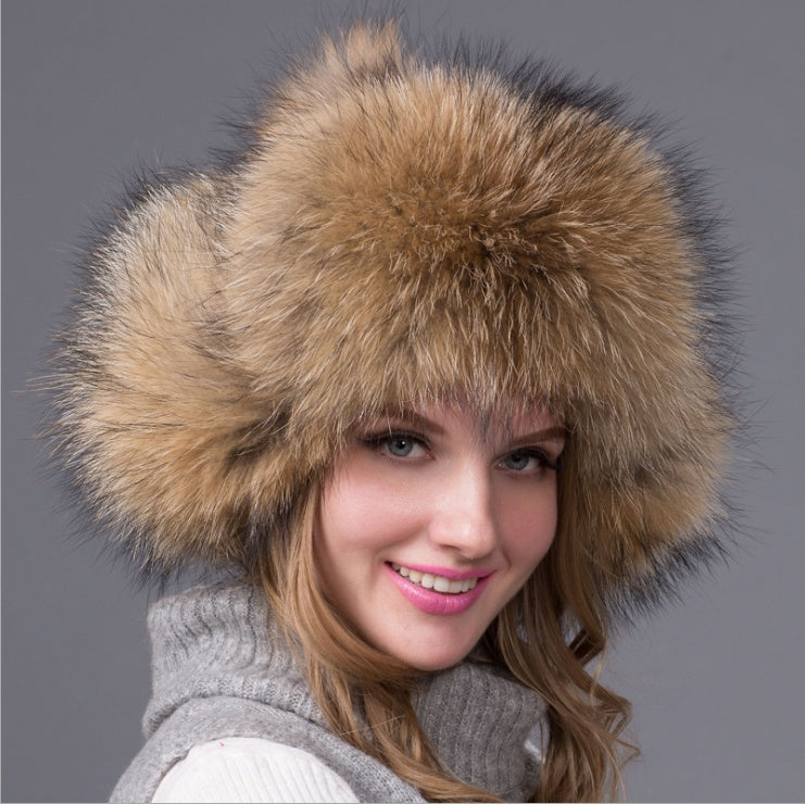 Women’s Fox Fur Hat - Luxurious & Warm Winter Style