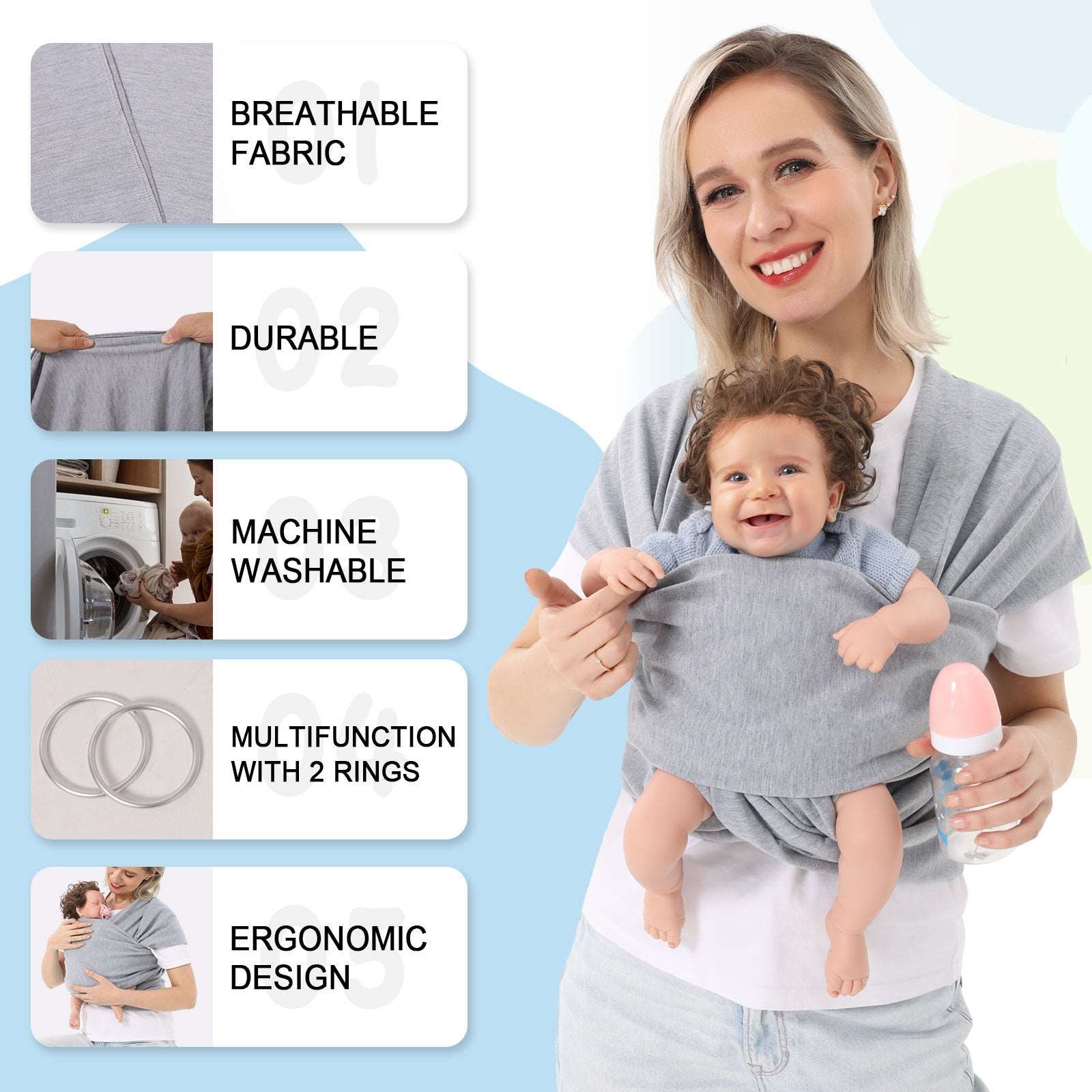 Multi-functional Baby Carrier | Front Wrap & Dual Position