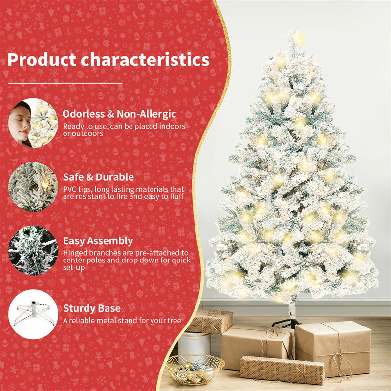 Artificial Snow Christmas Tree | Festive PVC Holiday Decor