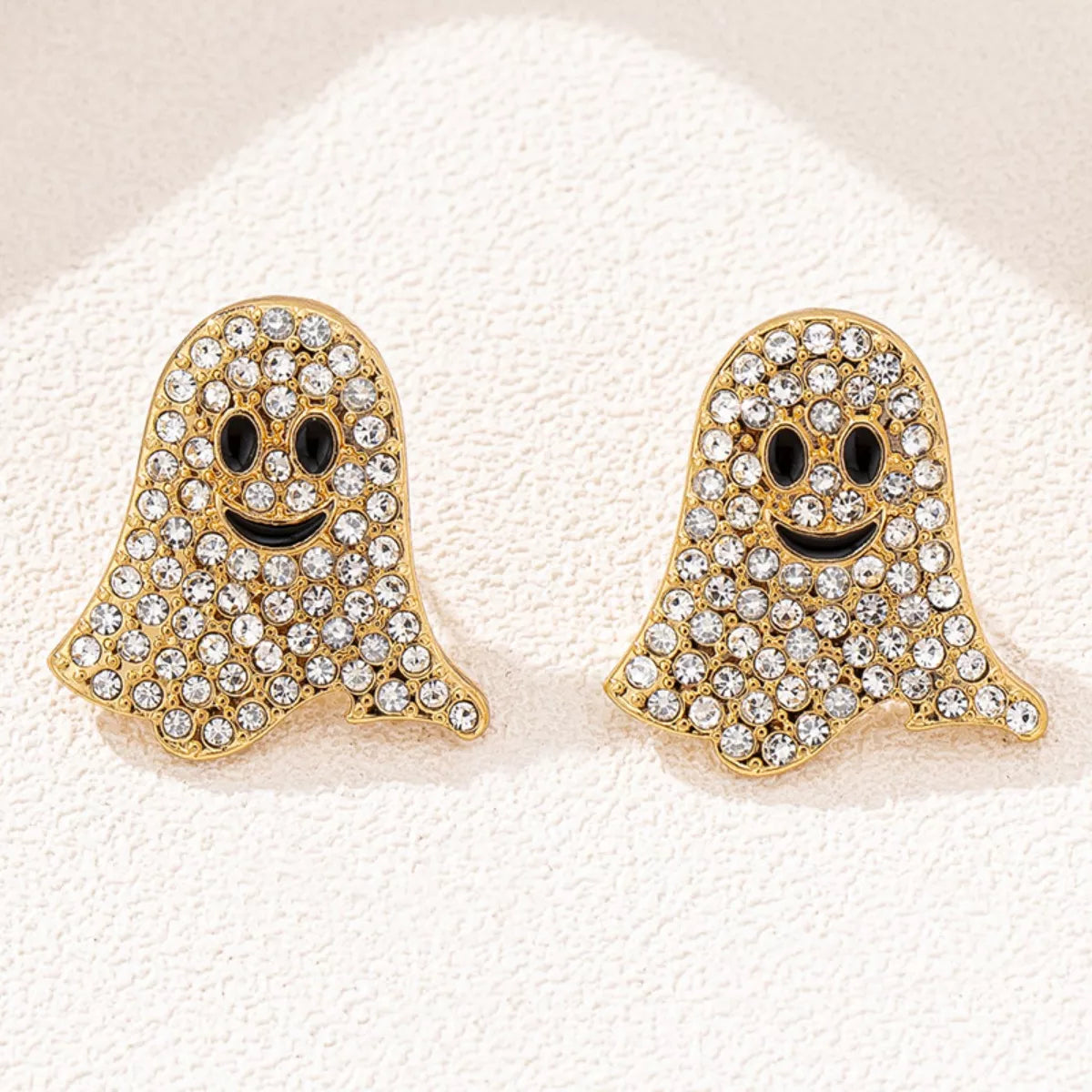Rhinestone Halloween Ghost Earrings | Hallebeauty