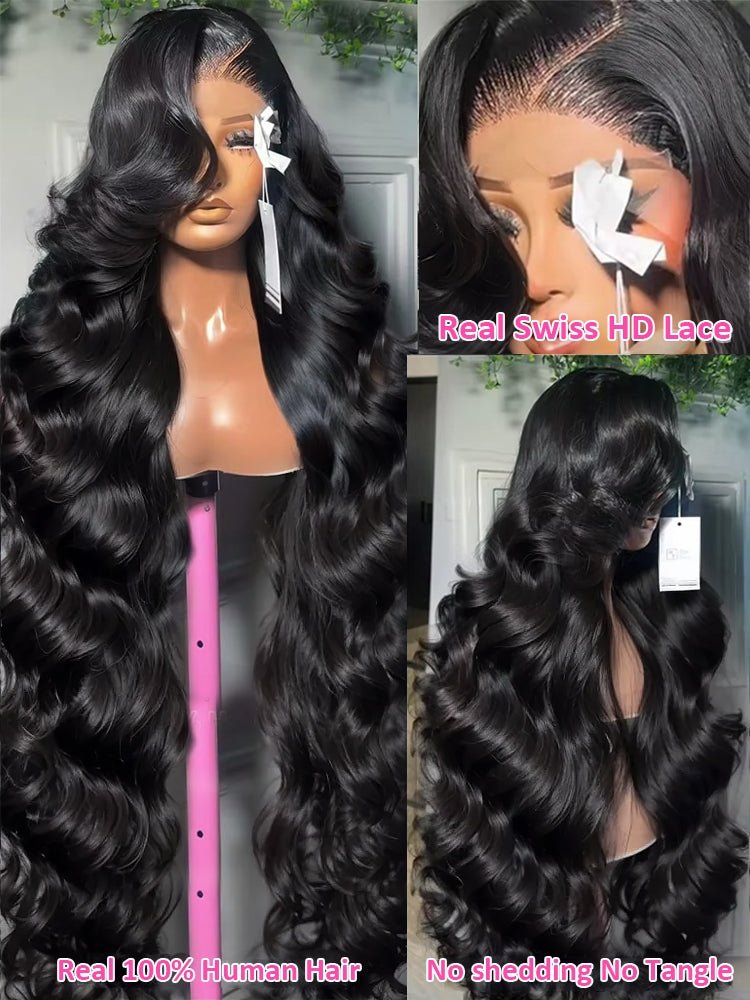 30 - 40 Inch Body Wave Lace Wig Human Hair - HalleBeauty