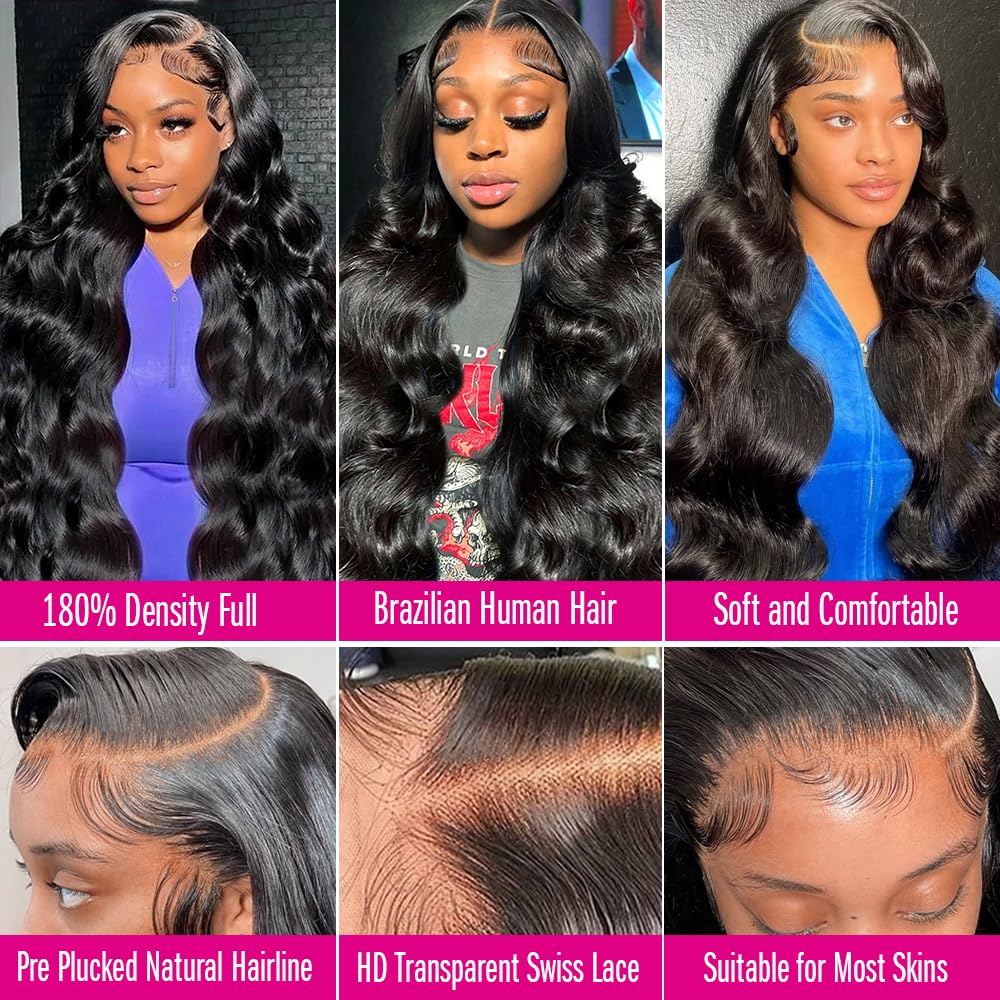 30 - 40 Inch Body Wave Wig – HD Lace Natural - HalleBeauty