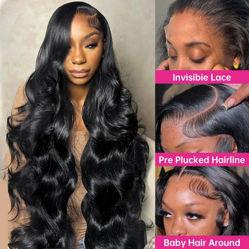 30 - 40 Inch Body Wave Wig – HD Lace Natural - HalleBeauty