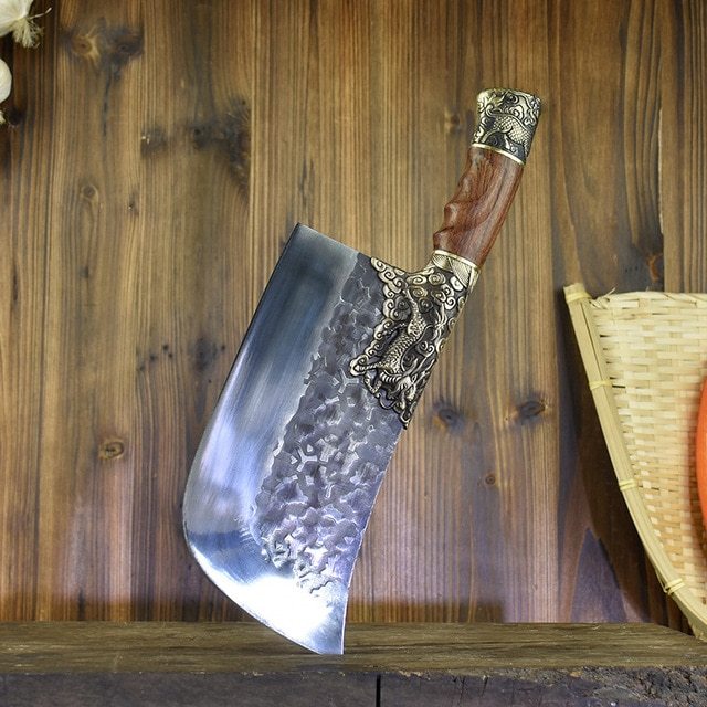 Hand-Forged Bone Chopping Knife | Ghost Hand Chef’s Knife