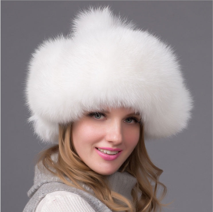 Women’s Fox Fur Hat - Luxurious & Warm Winter Style