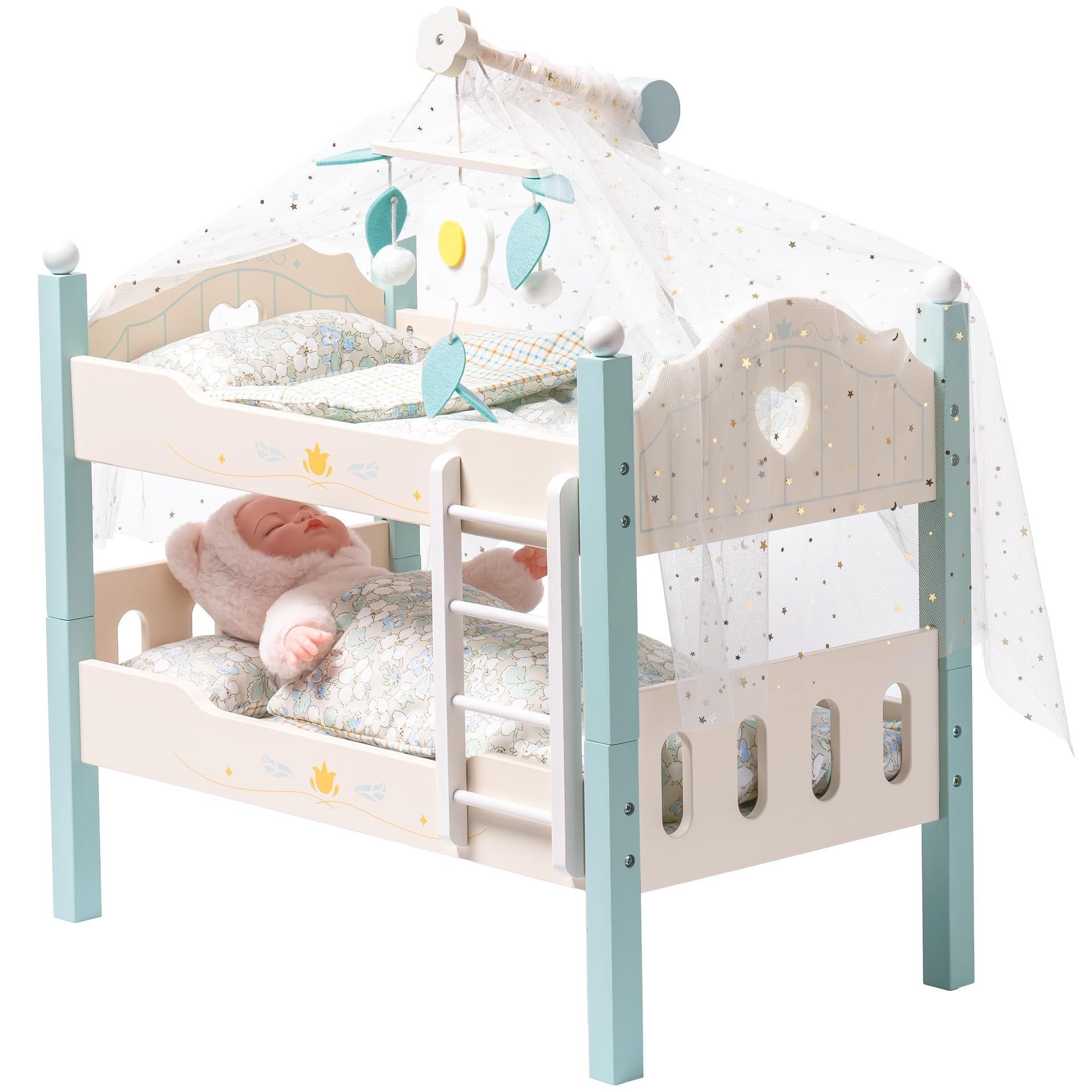 Wooden Doll Bunk Beds | Fits 18” Dolls & American Girl