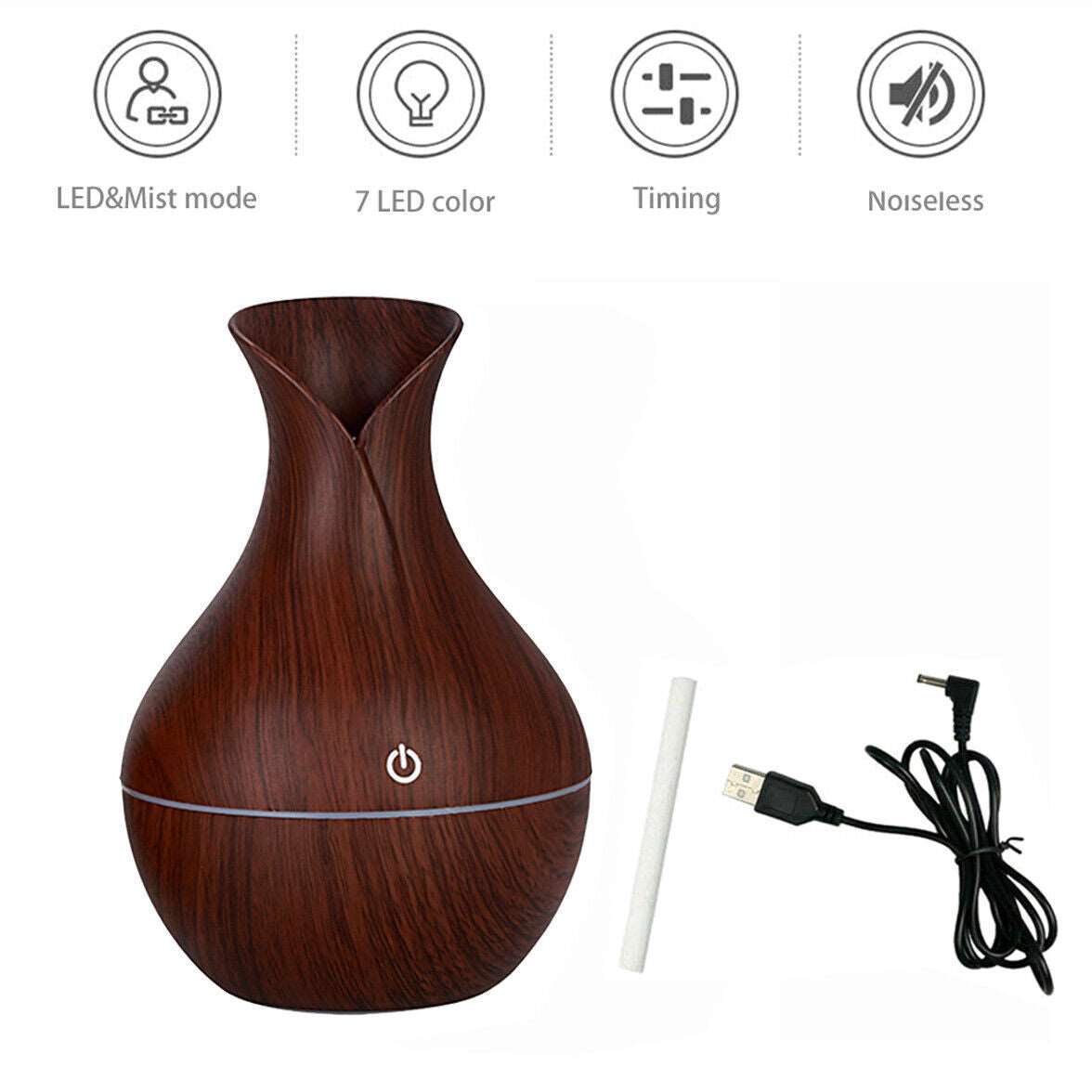 LED Ultrasonic Aroma Humidifier & Essential Oil Diffuser | Soothing Mist