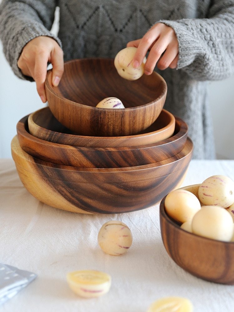 Acacia Wooden Bowl 