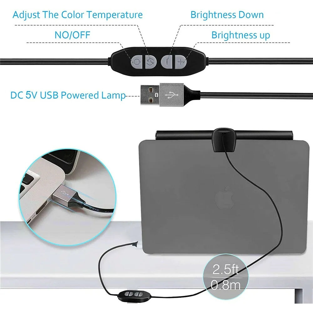 Computer LED Light Bar | USB, Eye-Caring, Adjustable Brightness