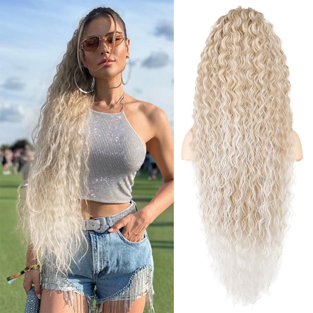 36 - Inch Curly Drawstring Ponytail Extension - HalleBeauty