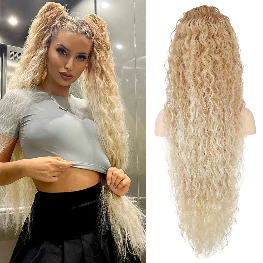 36 - Inch Curly Drawstring Ponytail Extension - HalleBeauty