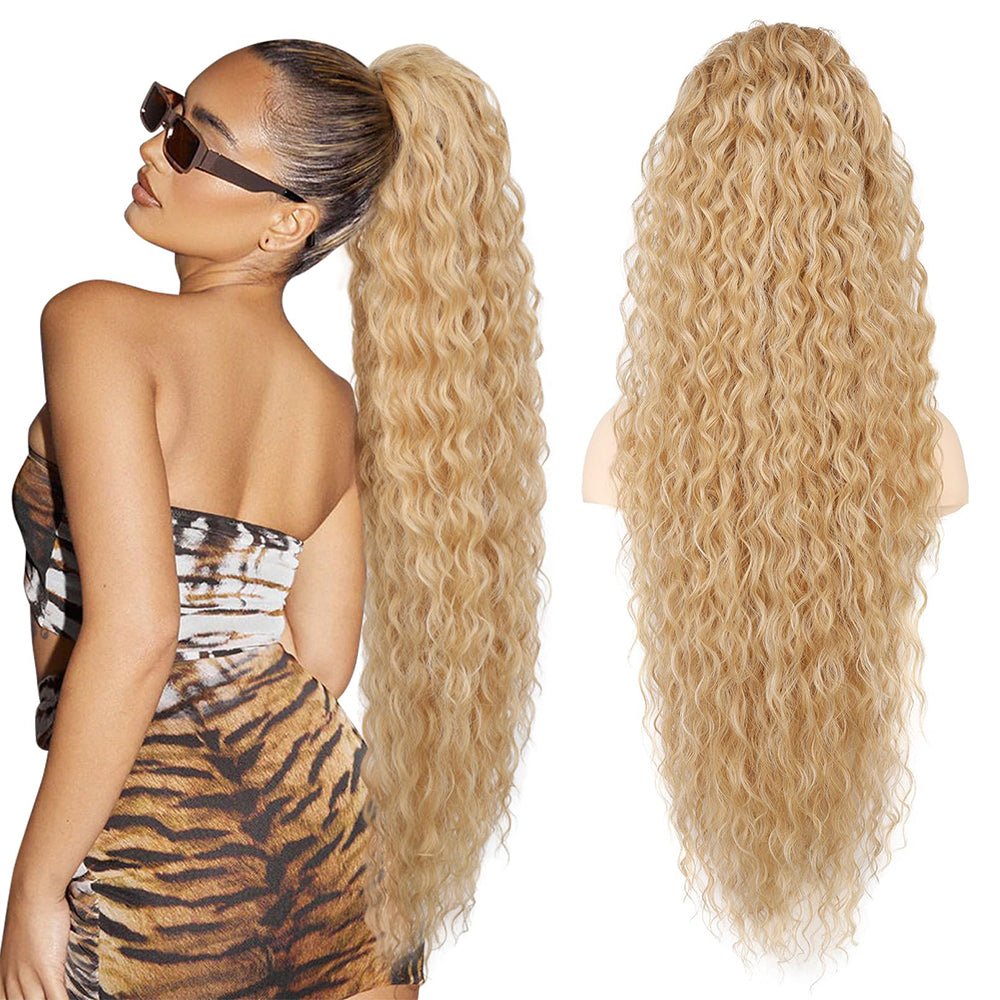 36 - Inch Curly Drawstring Ponytail Extension - HalleBeauty