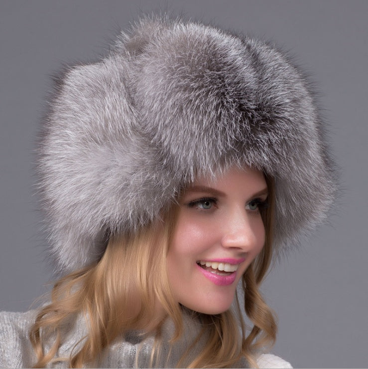 Women’s Fox Fur Hat - Luxurious & Warm Winter Style