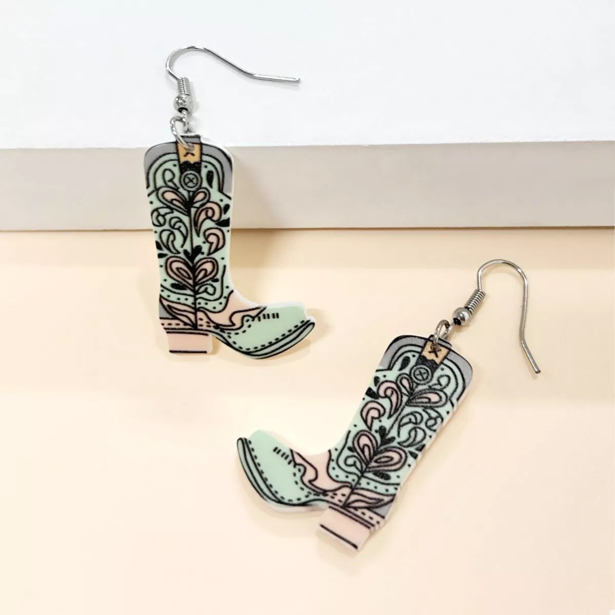 Western Boot Dangle Earrings | Shop Hallebeauty