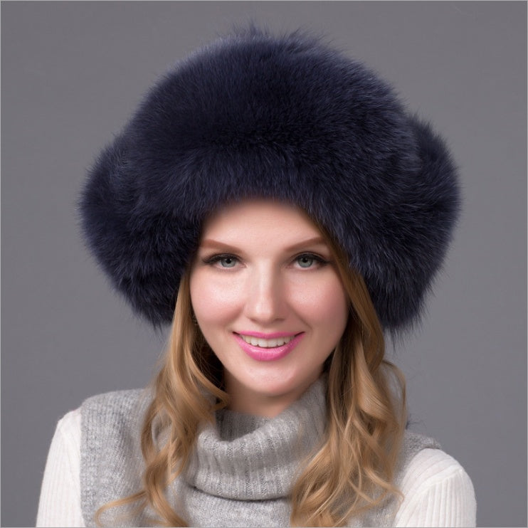 Women’s Fox Fur Hat - Luxurious & Warm Winter Style