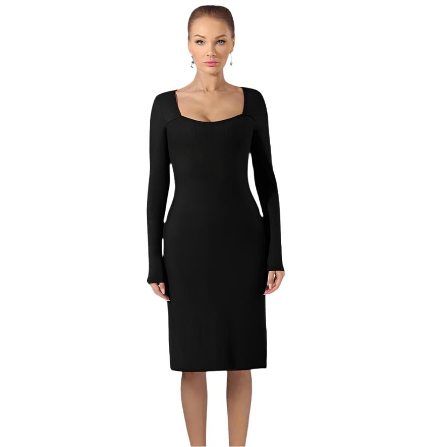 Women's Simple Solid Color Dress | Elegant & Versatile