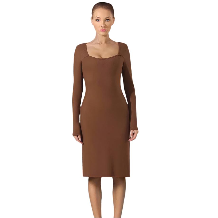 Women's Simple Solid Color Dress | Elegant & Versatile