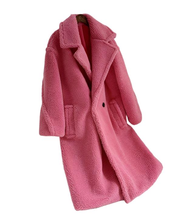 Lapel Lamb Fleece Coat – Luxe Warmth for Winter Days