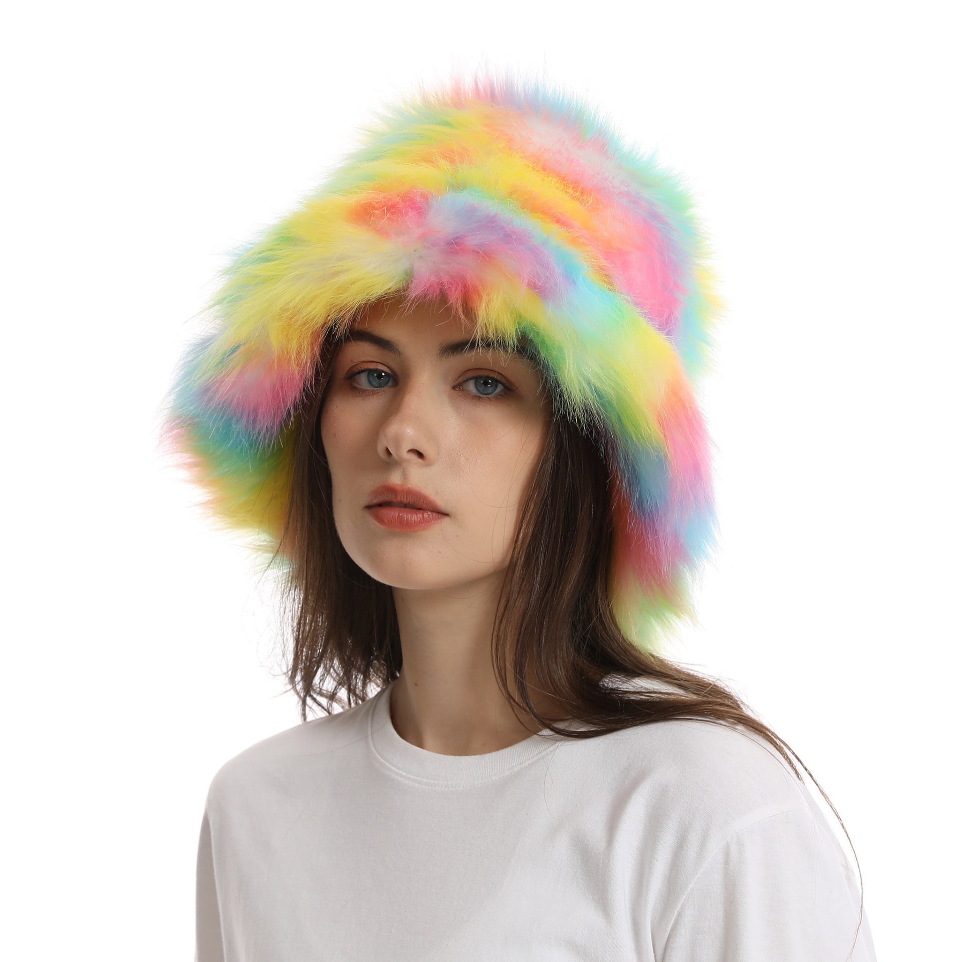 Women’s Warm Plush Bucket Hat - Cozy Winter Style