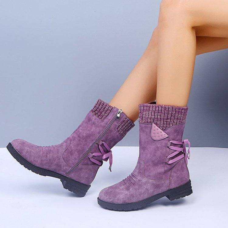 Women’s Lace-Up Snow Boots - Winter Cowgirl Style