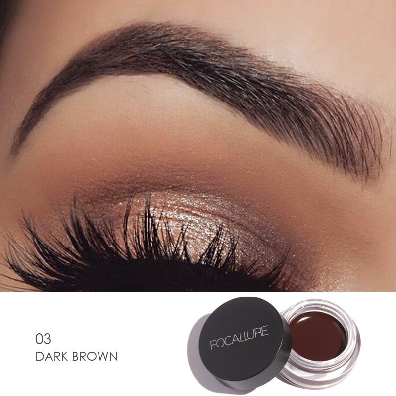 5 - Color Waterproof Eyebrow Gel – 24H Fiber - Infused Brow Enhancer - HalleBeauty