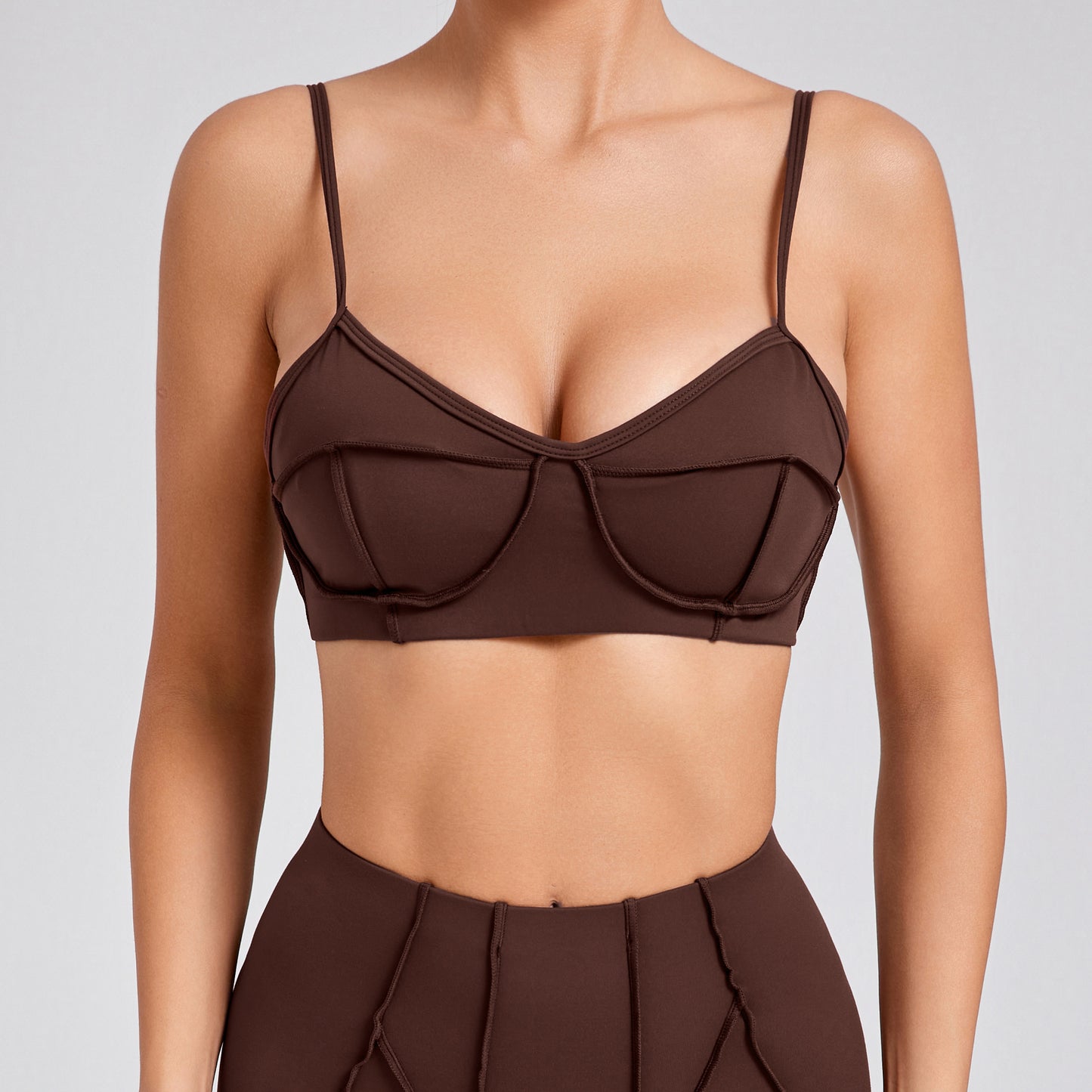 Women's Brushed Body-Hugging Yoga Set – Bra & Pants