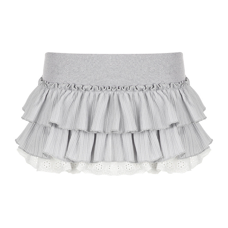 Ballet-Inspired Tiered Skirt in Gray | Hallebeauty