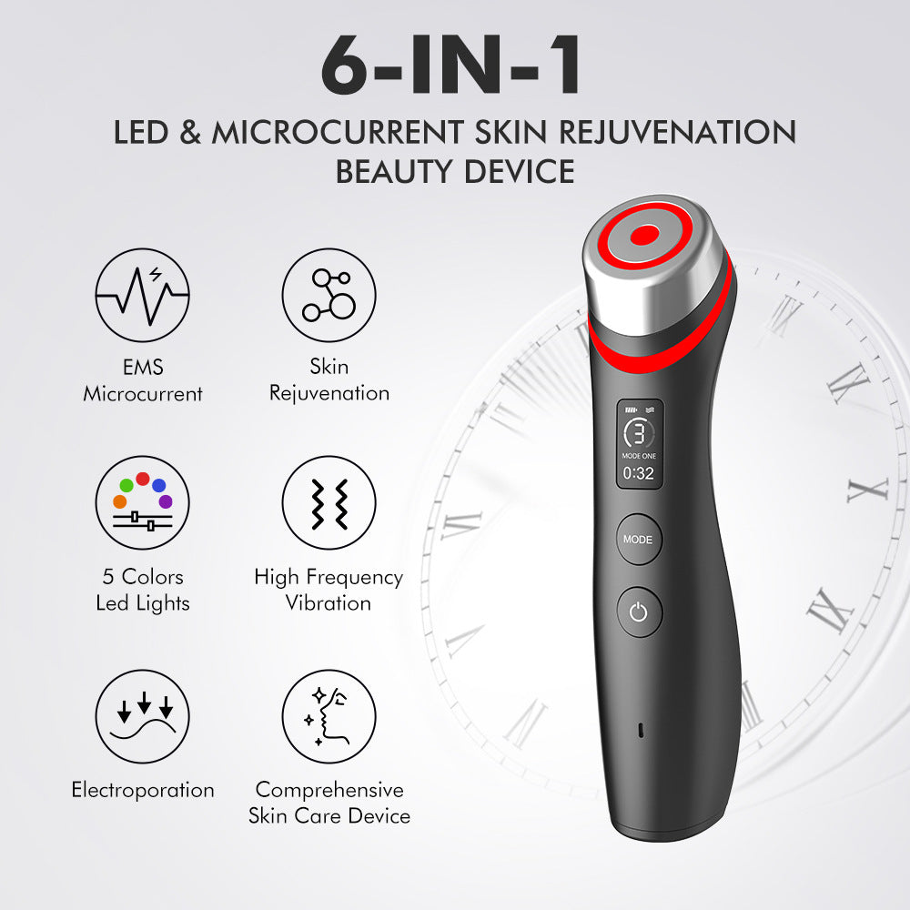 Microcurrent LED Face Massager – Light Therapy - Hallebeauty
