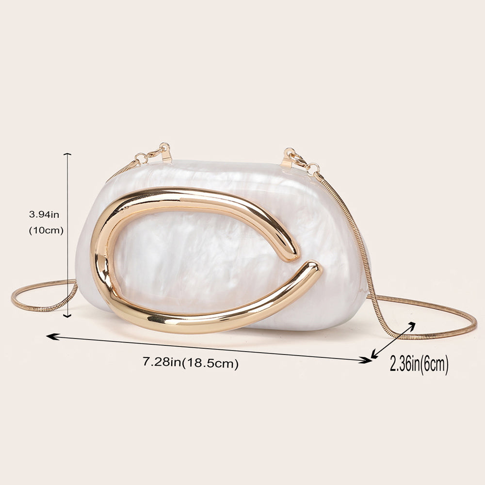 Chic Gold Trim Clutch - Perfect for Parties