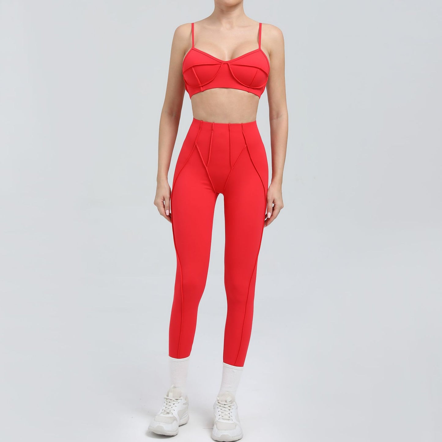 Women's Brushed Body-Hugging Yoga Set – Bra & Pants
