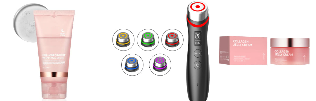 Microcurrent LED Face Massager – Light Therapy - Hallebeauty