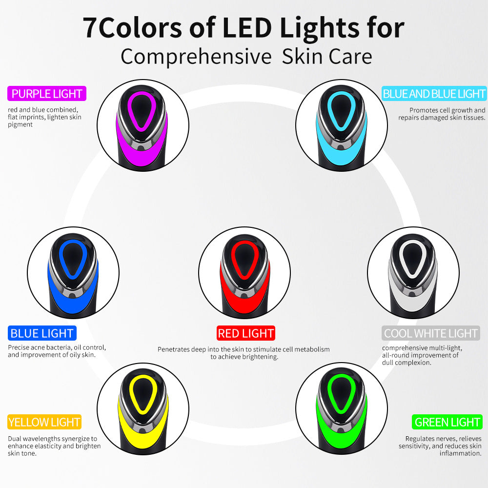 7-Color LED Eye Massager – Light Therapy & Vibration - Hallebeauty