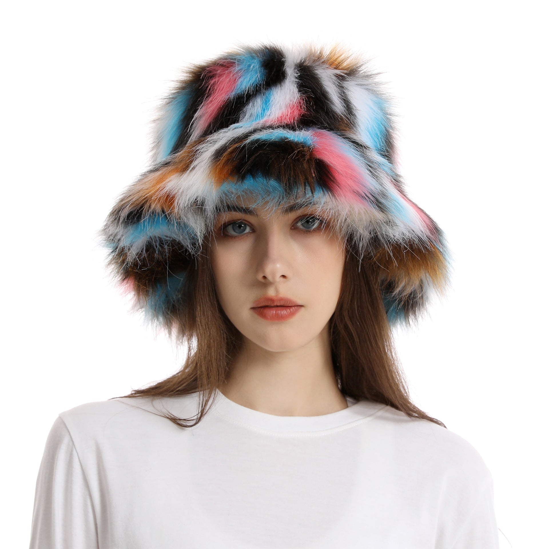 Women’s Warm Plush Bucket Hat - Cozy Winter Style