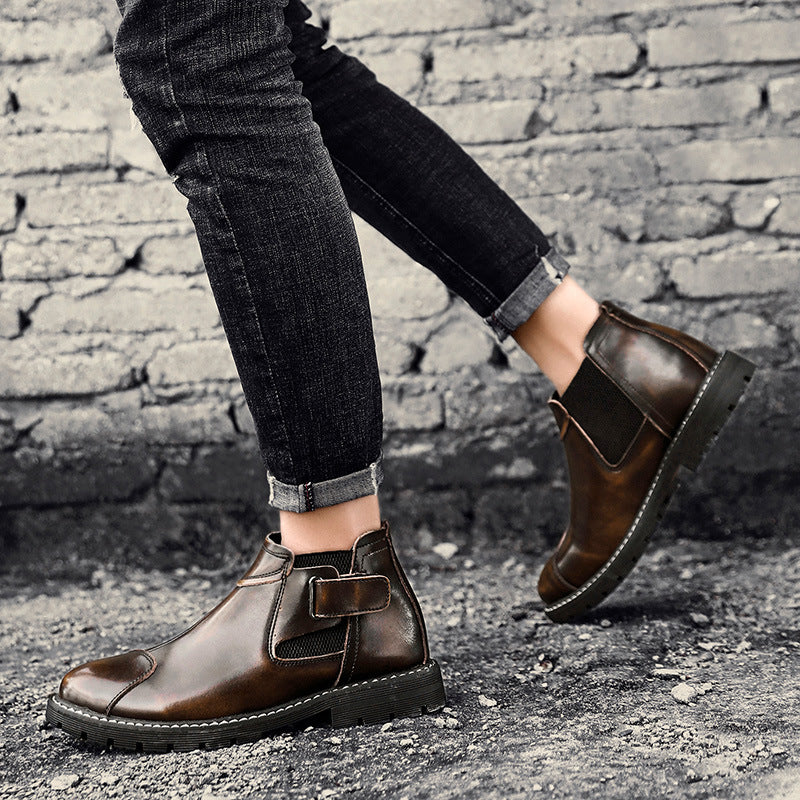 Men's Vintage-Inspired Leather Tooling Boots: Modern Craftsmanship - HalleBeauty