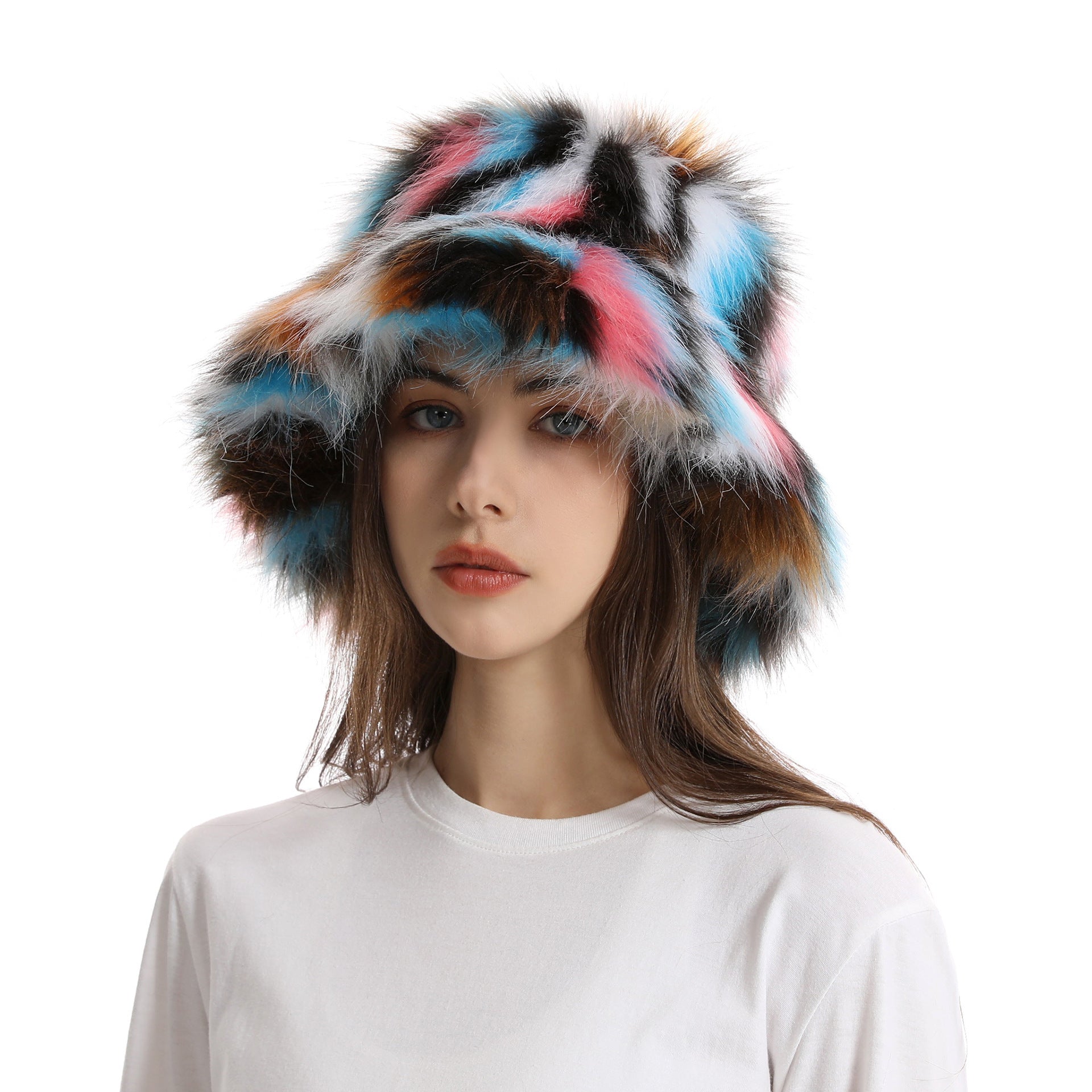 Women’s Warm Plush Bucket Hat - Cozy Winter Style