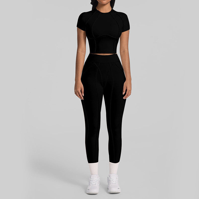 Women's Quick-Dry Yoga Suit – Fitness Top & Pants | Hallebeauty