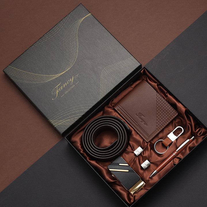 Elegant Men’s Gift Set | Belt, Wallet, Keychain, Pen 