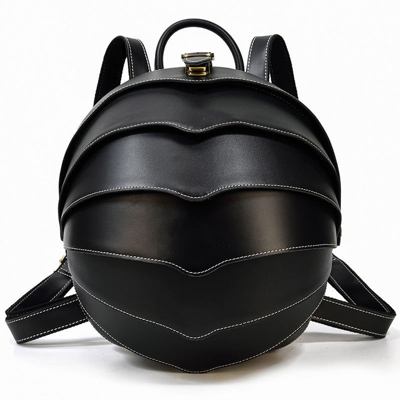 Vintage Leather Beetle Backpack | Hallebeauty