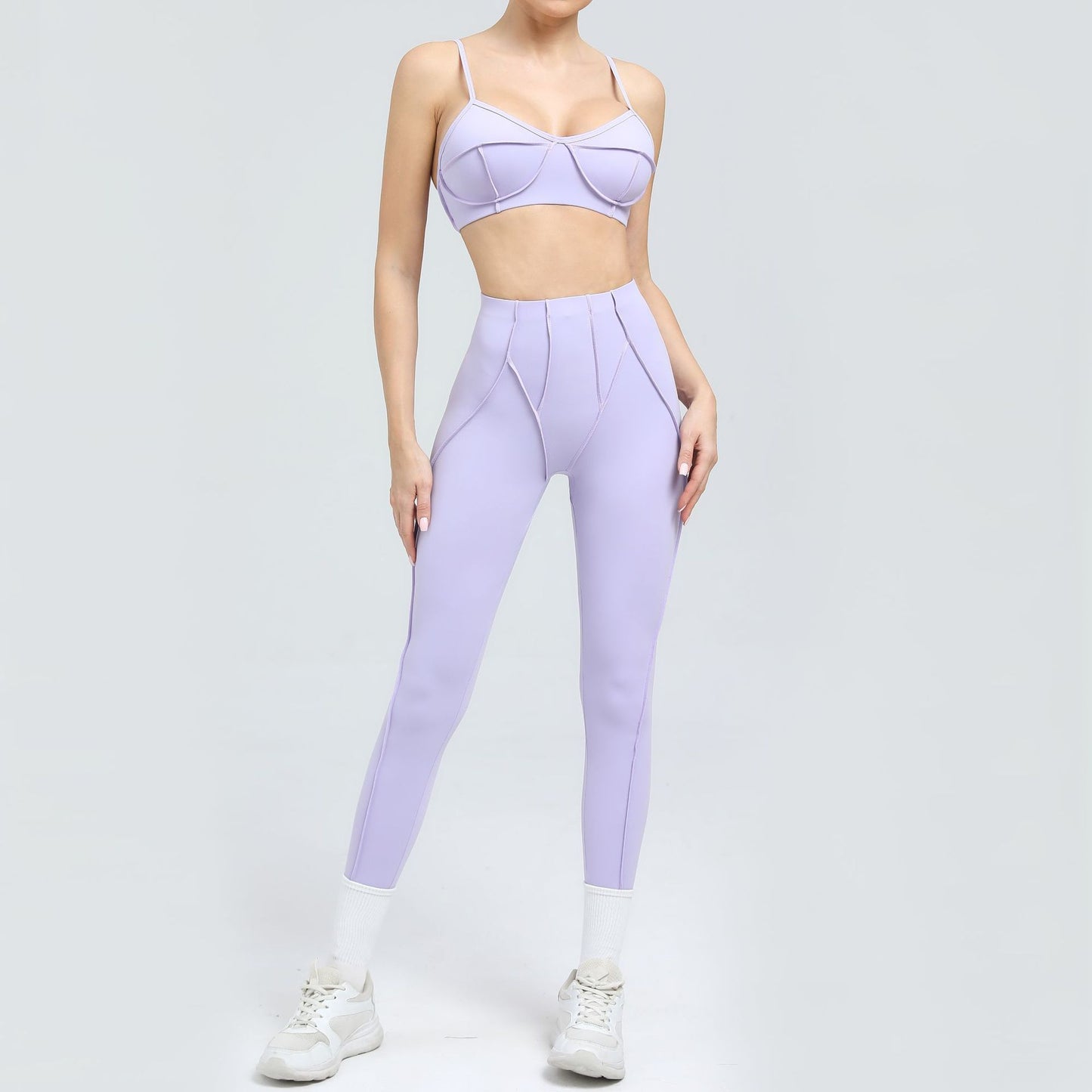 Women's Brushed Body-Hugging Yoga Set – Bra & Pants