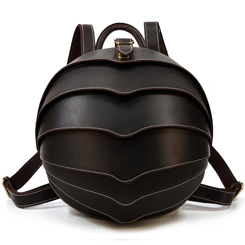 Vintage Leather Beetle Backpack | Hallebeauty