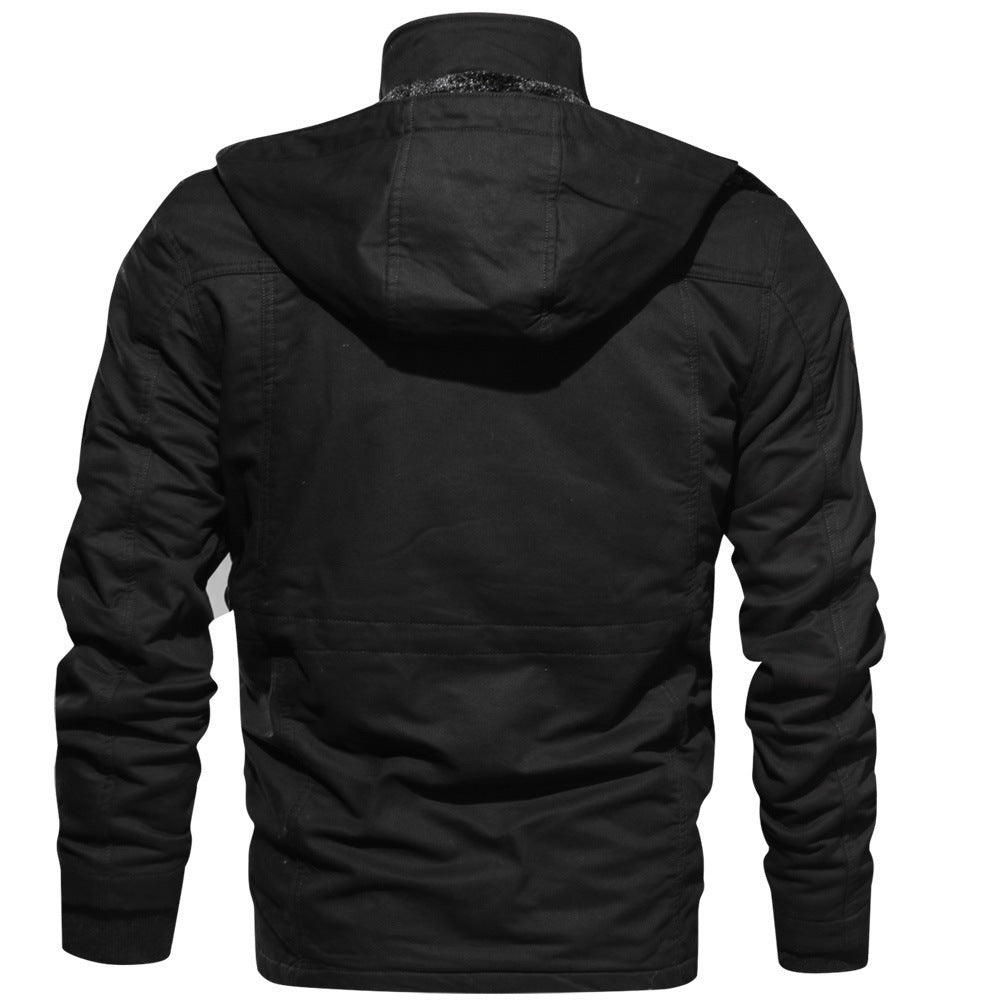 Mountainskin Men’s Winter Fleece Jacket - Warm Hooded Military Coat