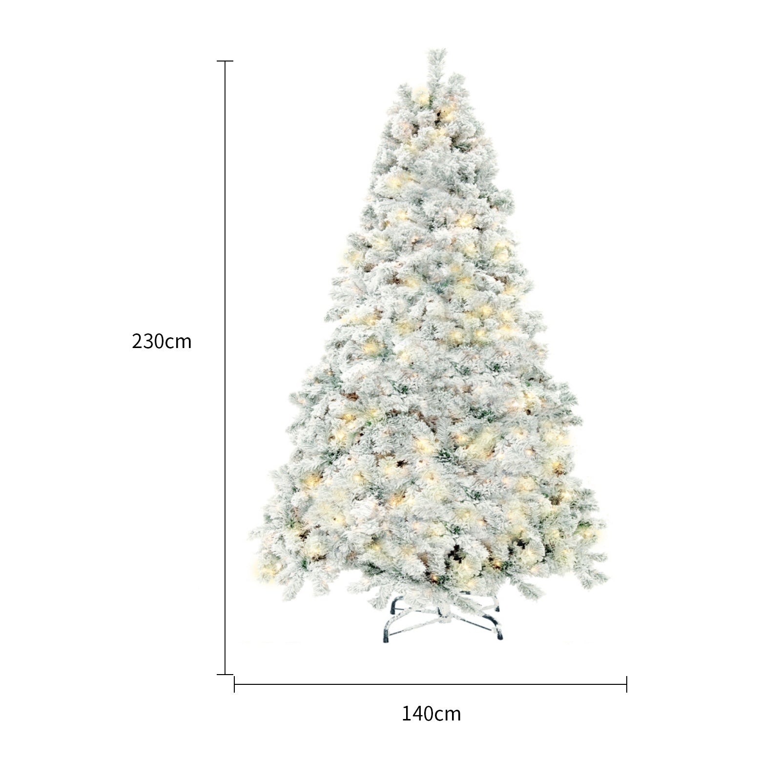 Artificial Snow Christmas Tree | Festive PVC Holiday Decor