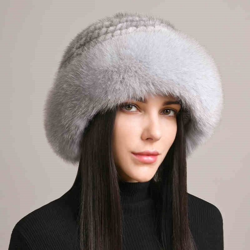 Women’s Mink Fur Hat - Braided Winter Elegance