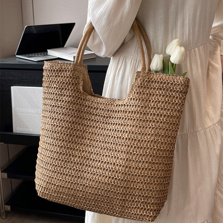 Large Capacity Straw Bag - Women's Fashion Summer Tote