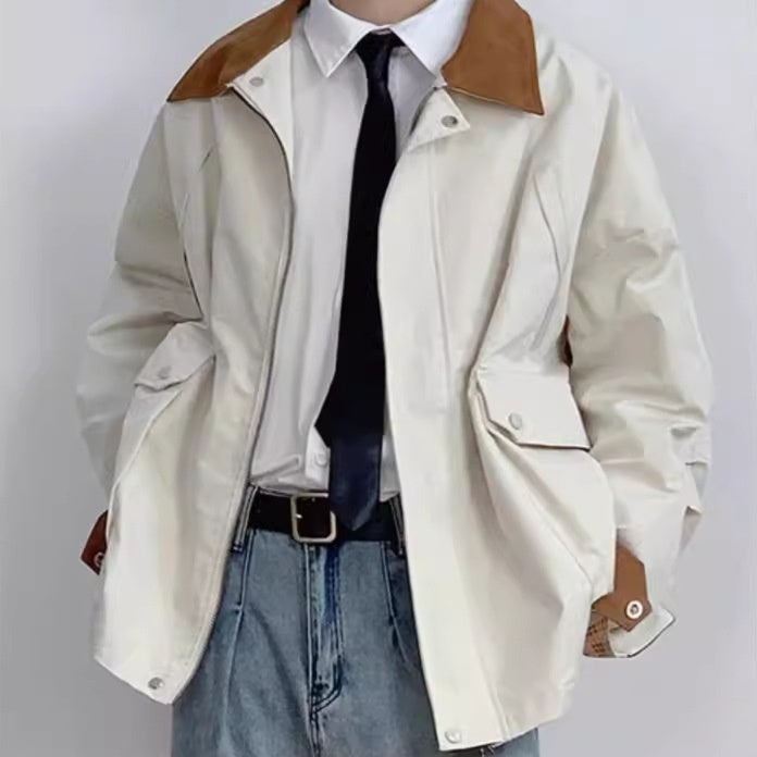 Loose Workwear Jacket with Pockets