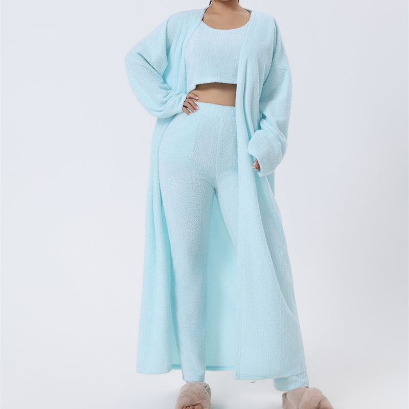 Cozy 3-Piece Pajama Set - Cute & Warm Winter Lounge Set