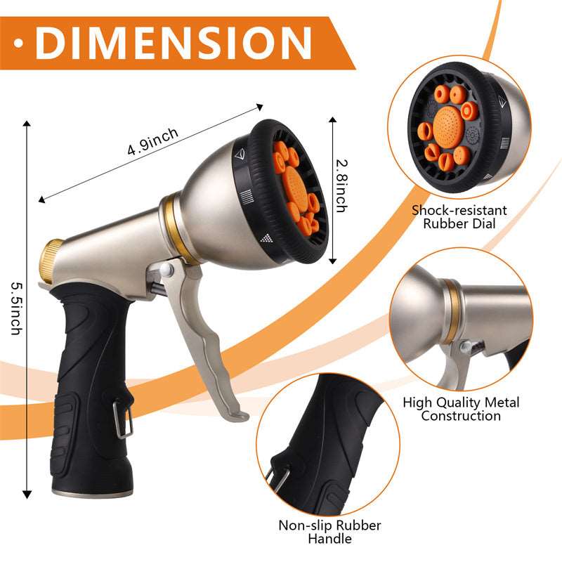 9-Function Garden Hose Spray Gun | Simple Home Watering Tool