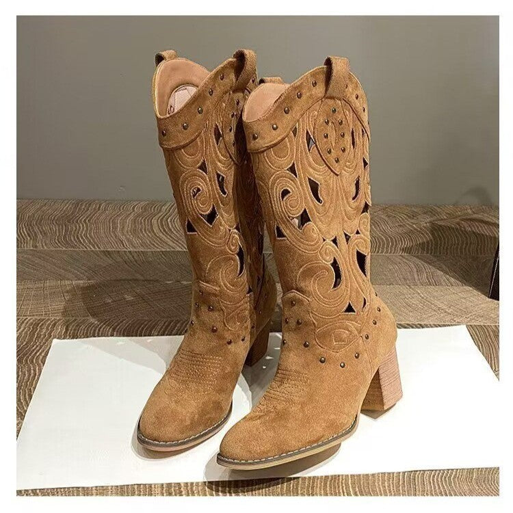 WildStitch - V-Cut Embroidered Western Cowboy Boots